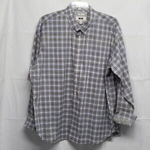 Joseph Abboud Mens Shirt Button Down XXL Classic Fit Long Sleeve Non Iron Plaid